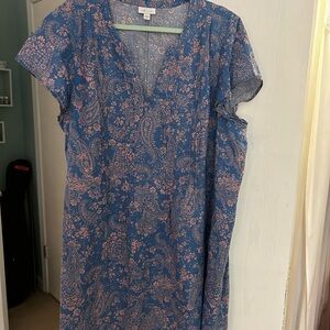 Short sleeve linen dress